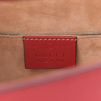 Gucci Calfskin Mini Sylvie Top Handle Bag Hibiscus Red 5 of 11