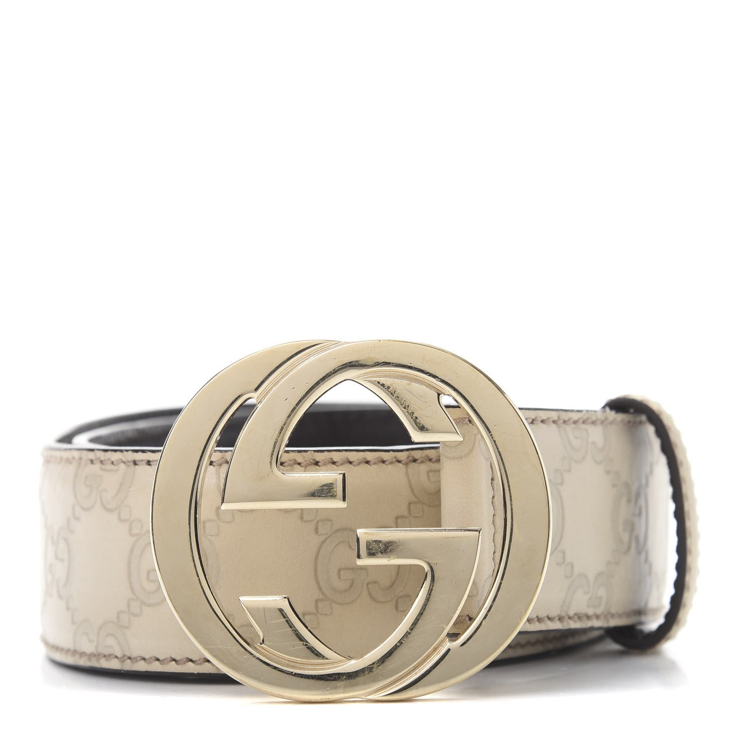 Gucci Guccissima Interlocking G 40mm Belt 80 32 Off White 1 of 9