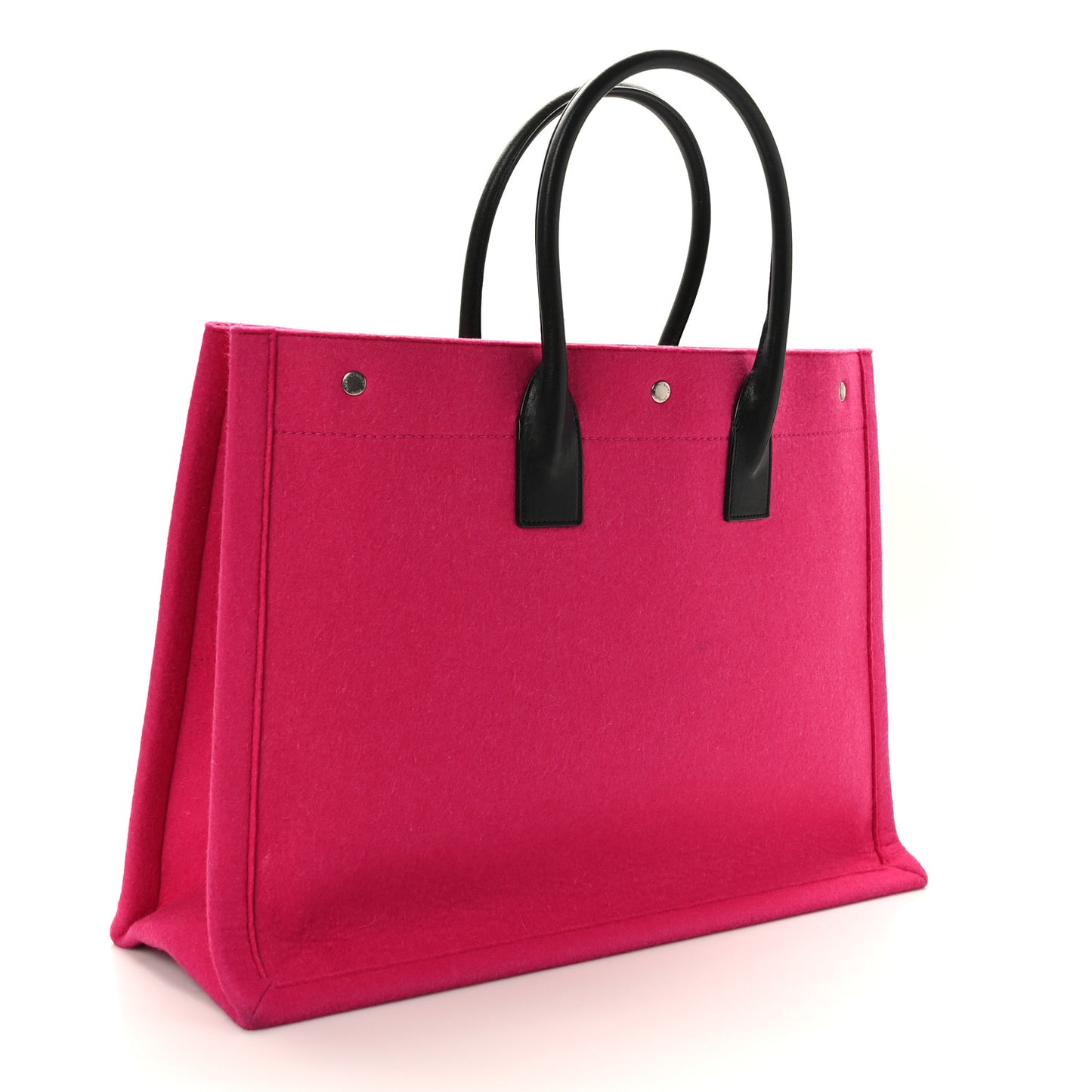 Wool Rive Gauche Tote Fuchsia
