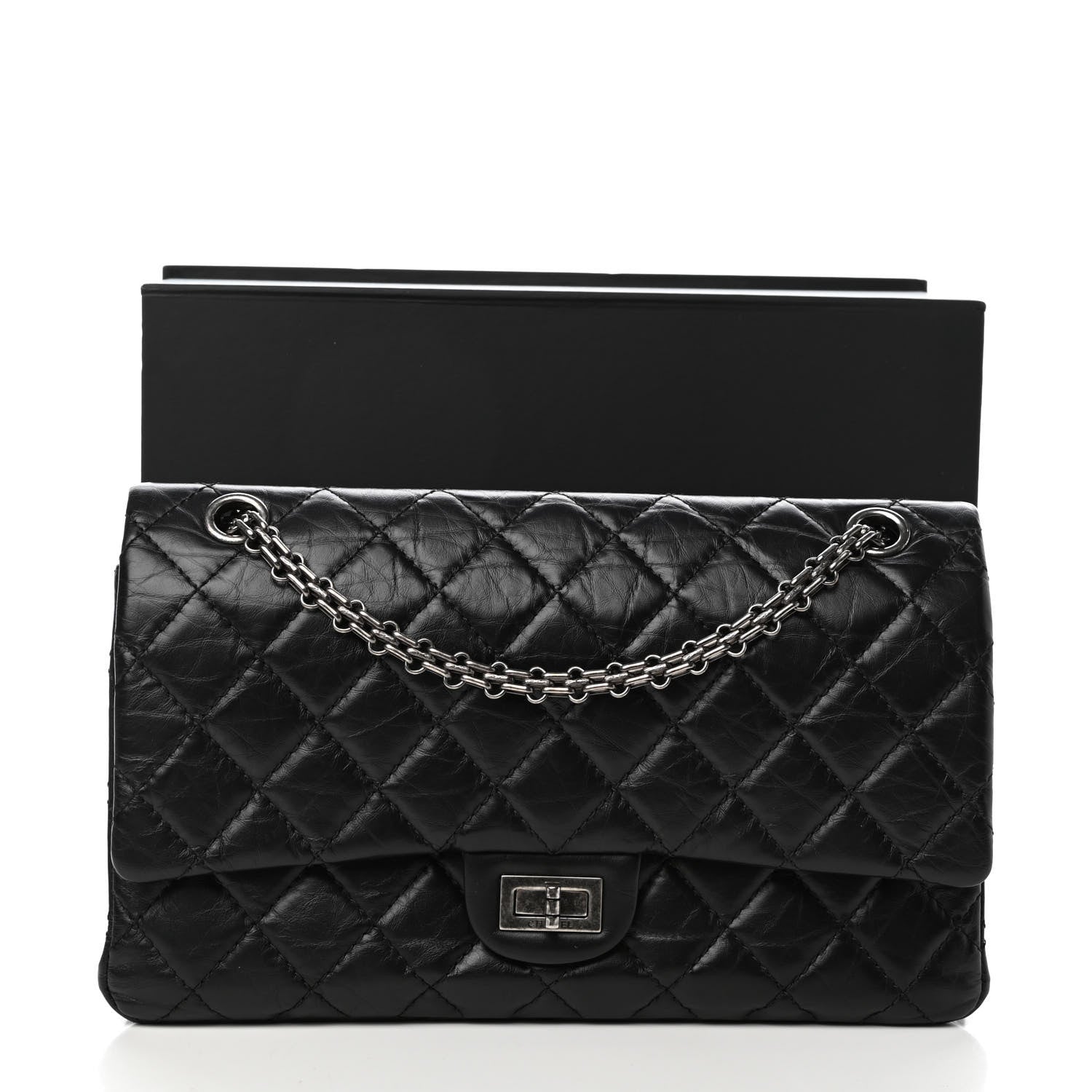 Chanel Aged Calfskin Quilted 2.55 Reissue 226 Flap Black 11 of 11