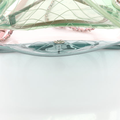 Chanel Lambskin PVC Quilted Mini Coco Splash Flap Blue Green 5 of 17