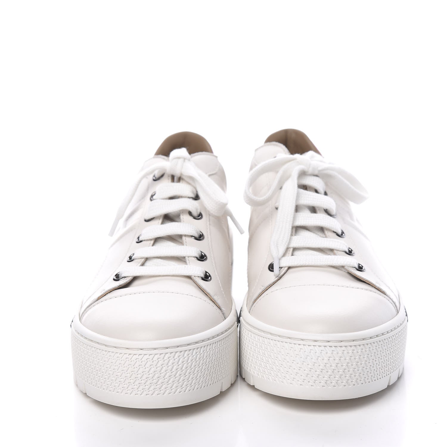 Hermes Calfskin Suede Goatskin Womens Voltage Sneakers 39 Blanc Rose Fuchsia 2 of 10