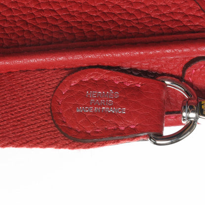 Hermes Taurillon Clemence Evelyne TPM Rouge Casaque 7 of 9