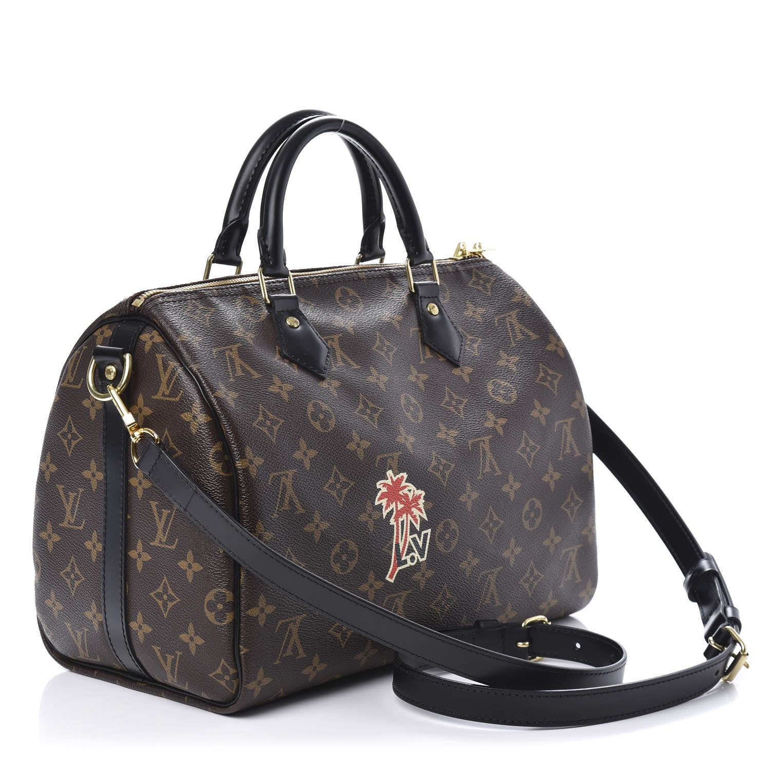 Louis Vuitton Monogram My World Tour Speedy Bandouliere 30 Black 3 of 10