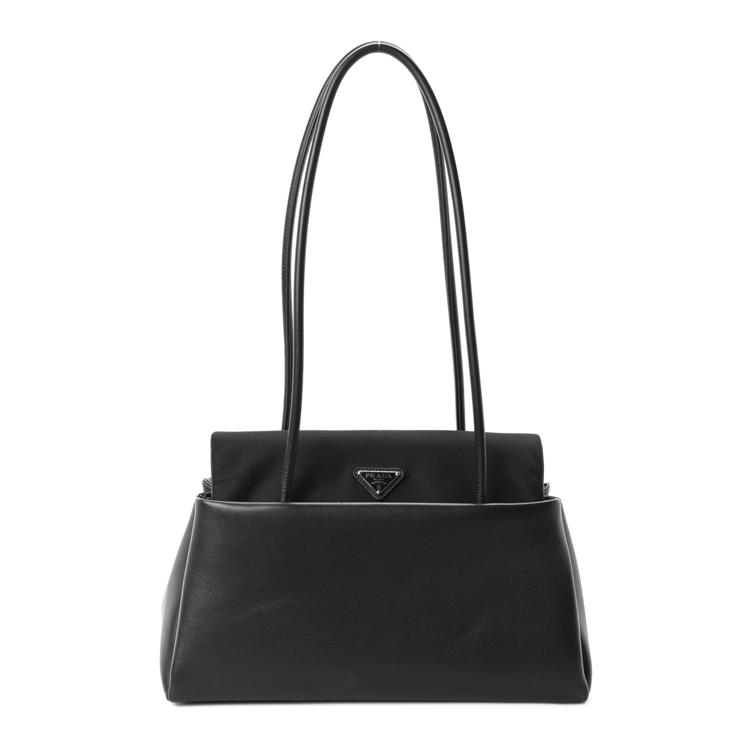Nappa Re-Nylon Medium Passage Bag Black