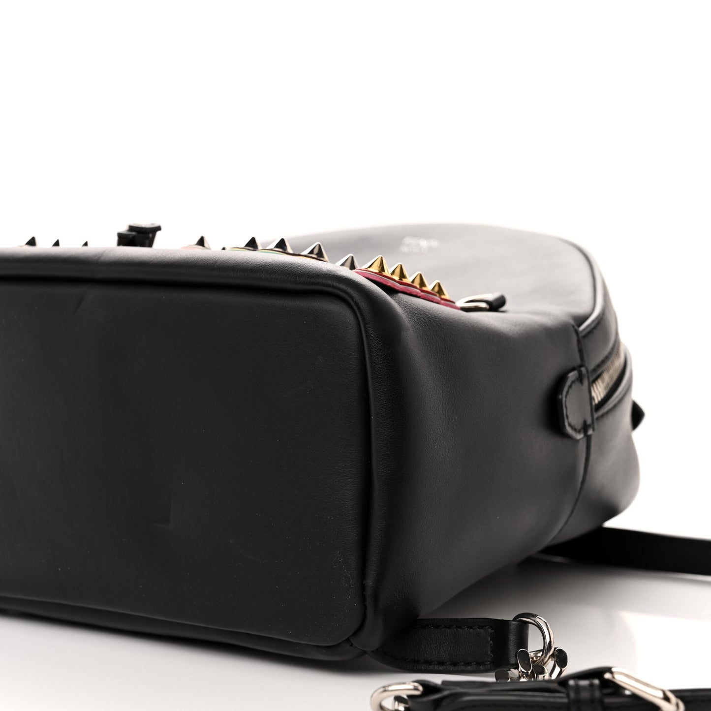 Vitello Century Fun Fair Metal Studded Mini Backpack Black Multicolor