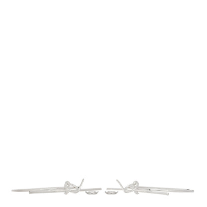 Hermes Sterling Silver MM Loop Earrings 3 of 5