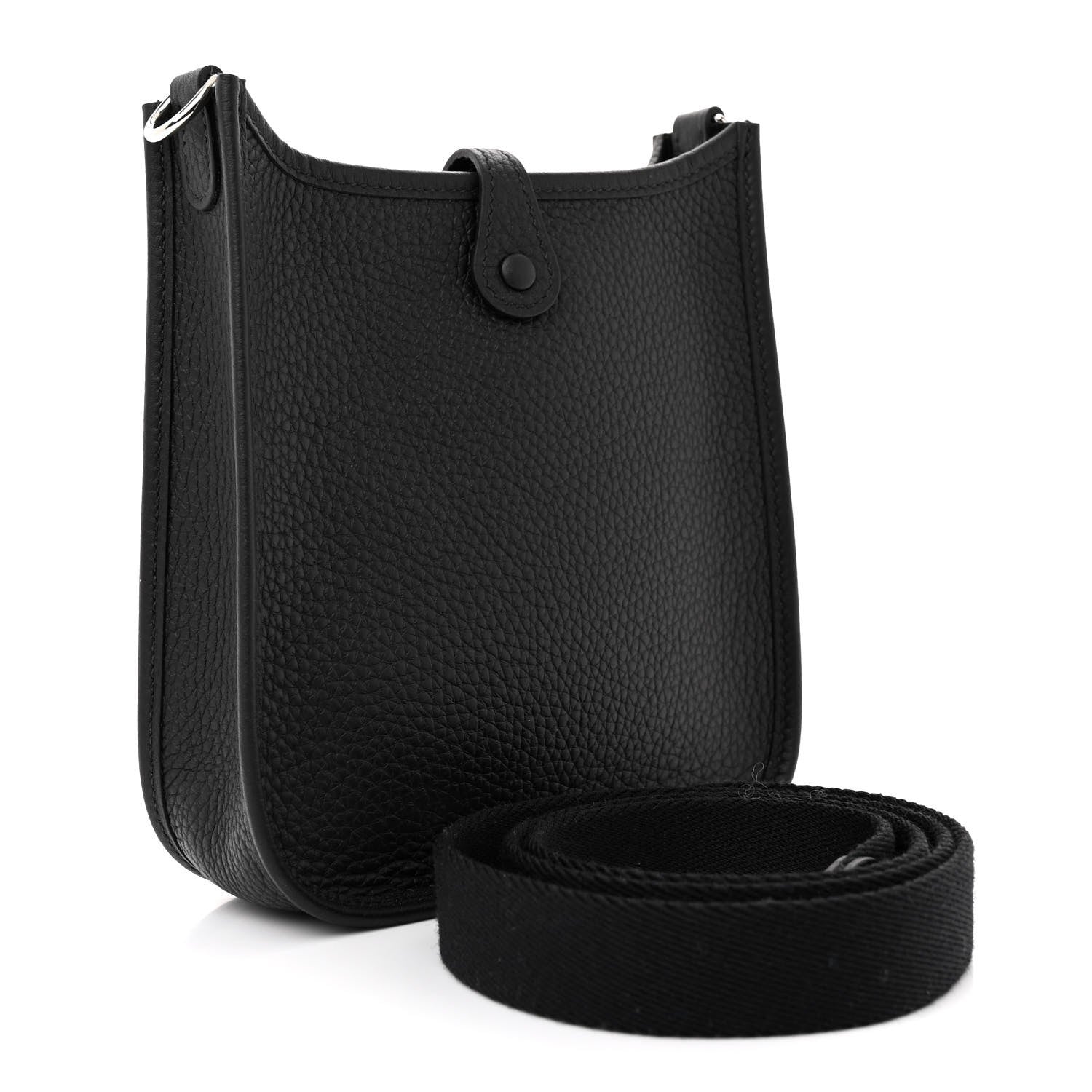 Hermes Taurillon Clemence Evelyne TPM Black 3 of 12