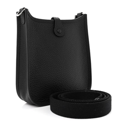 Hermes Taurillon Clemence Evelyne TPM Black 3 of 12