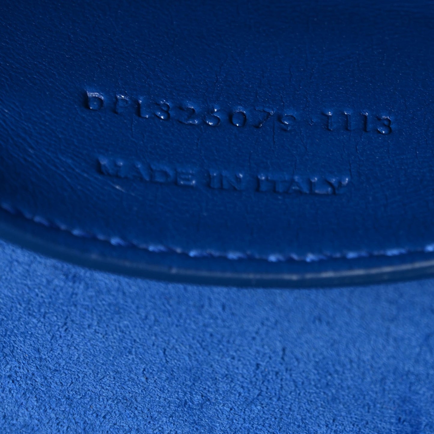 Textured Patent Calfskin Classic Monogram Clutch Royal Blue