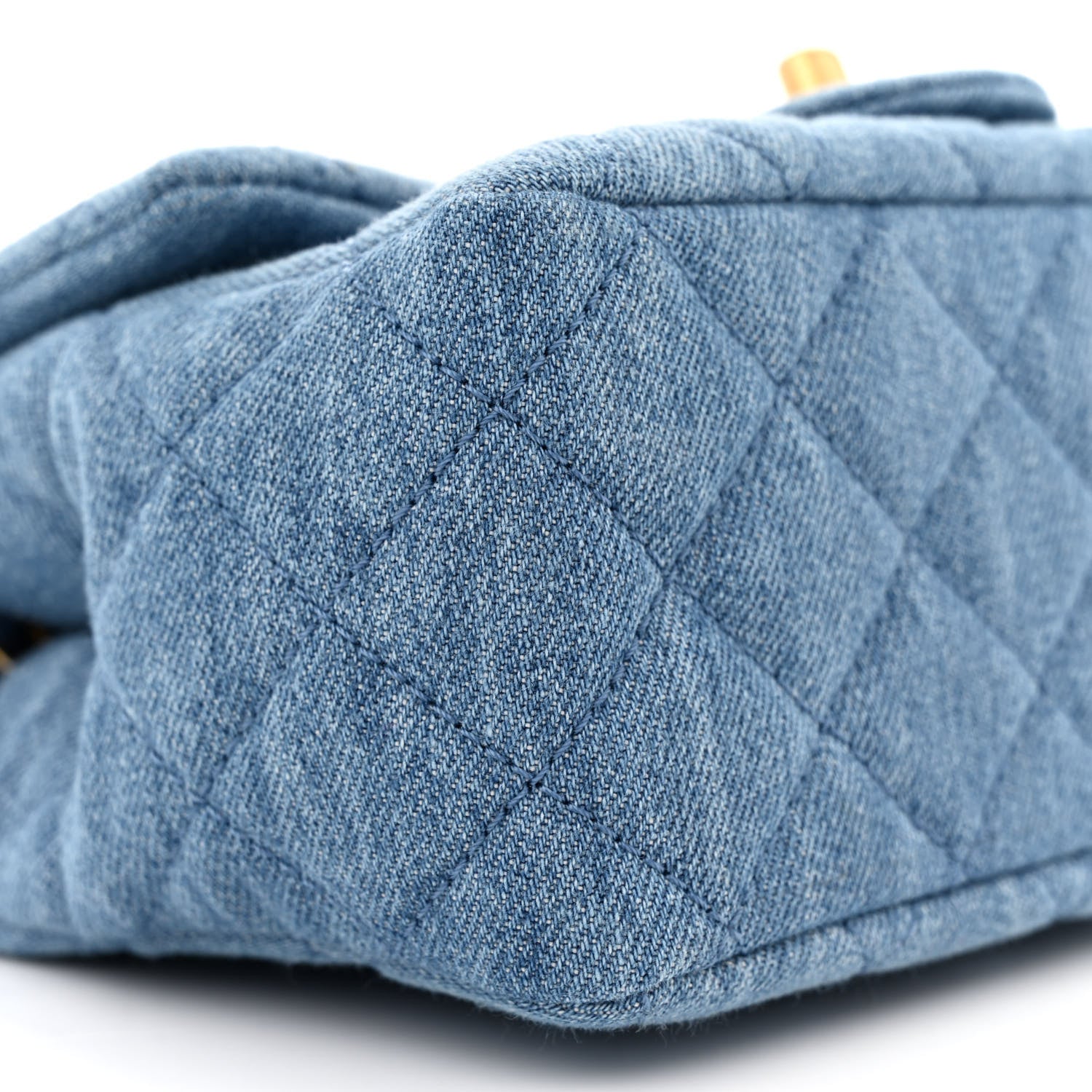 Chanel Denim Quilted Mini Pearl Crush Flap Blue 9 of 10