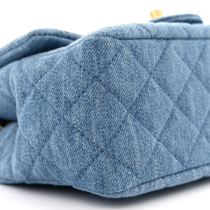 Chanel Denim Quilted Mini Pearl Crush Flap Blue 9 of 10