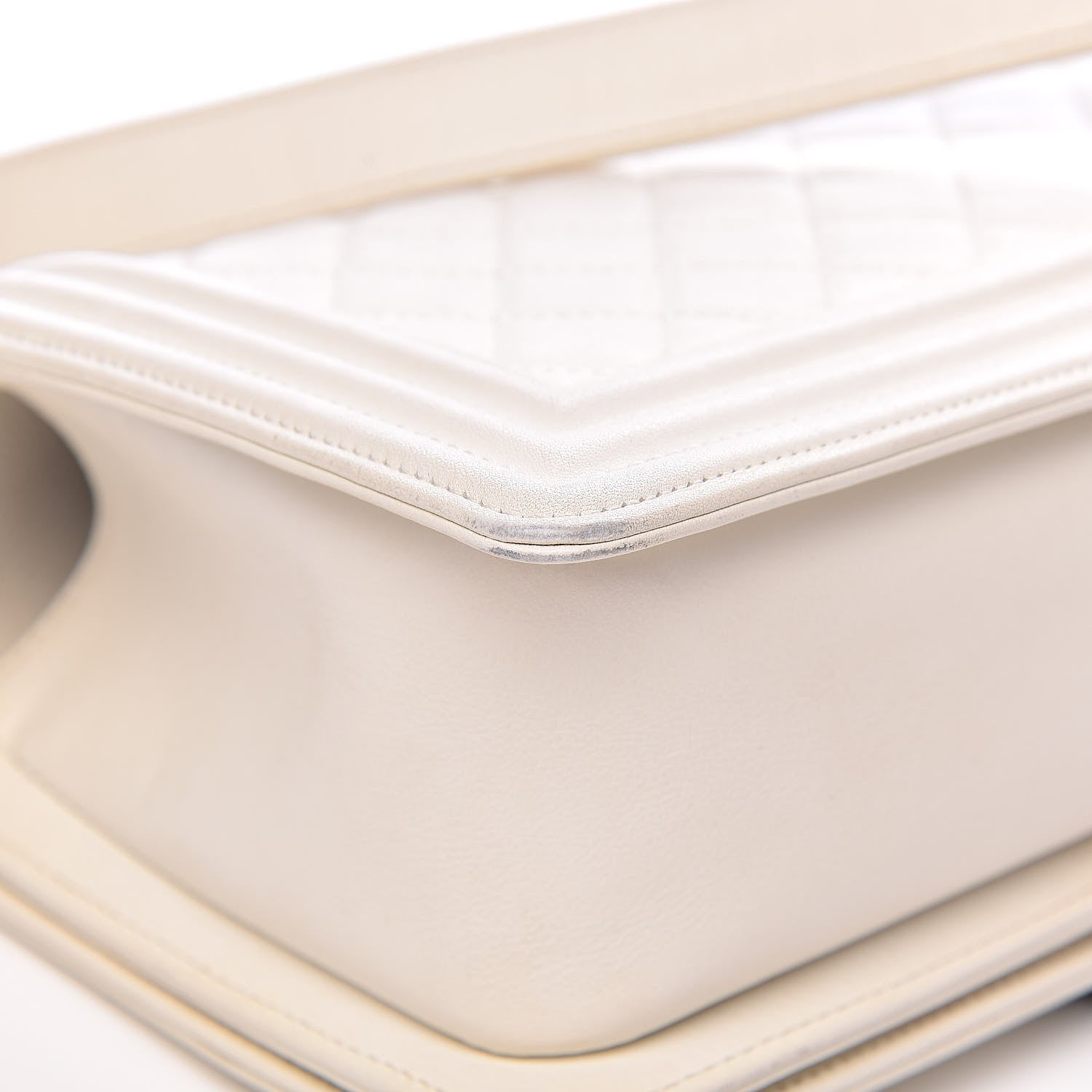 Chanel Calfskin Quilted Medium Boy Flap White 13 of 15