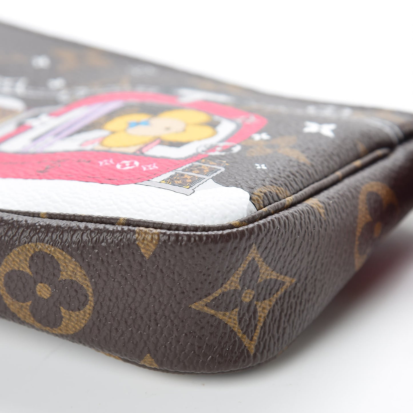 Monogram 2019 Christmas Animation Mini Courchevel Pochette Accessories Fuchsia