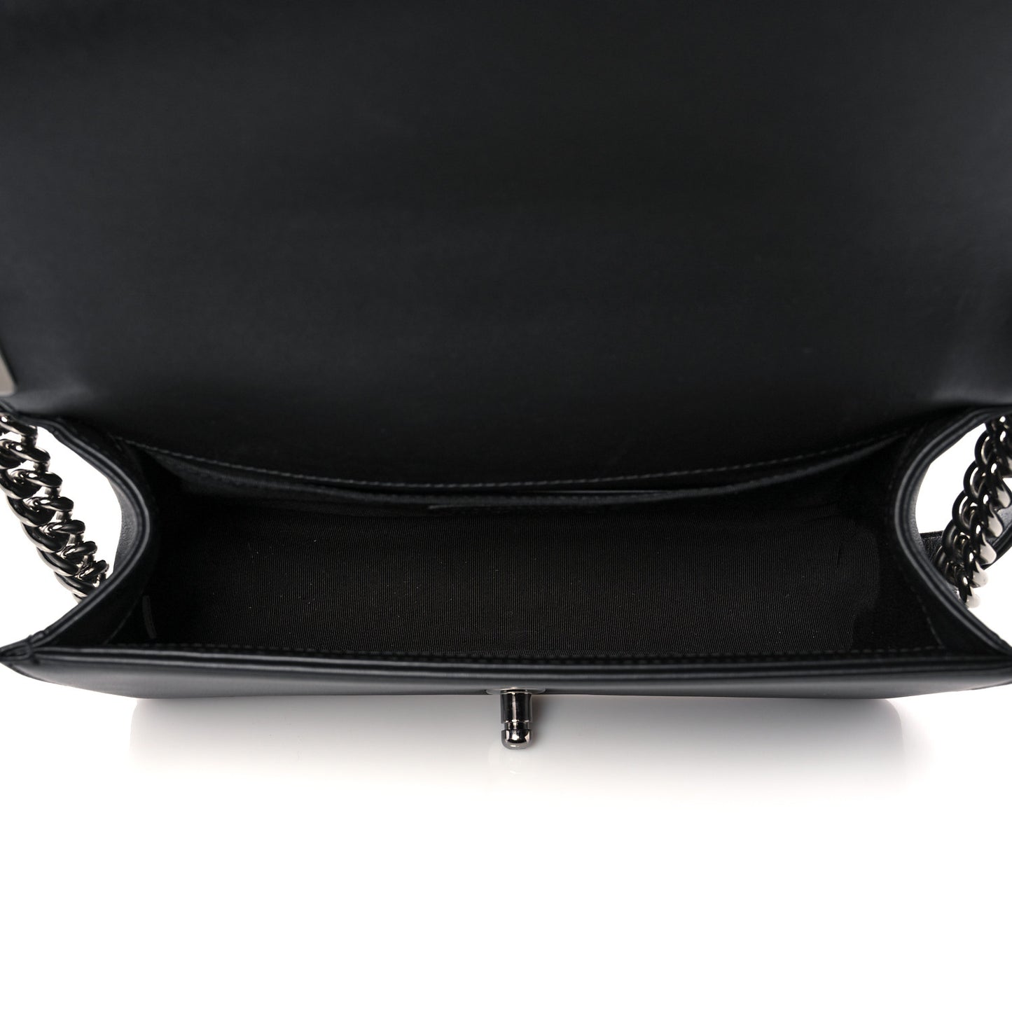 Calfskin Pearl Tweed Medium Boy Flap Black