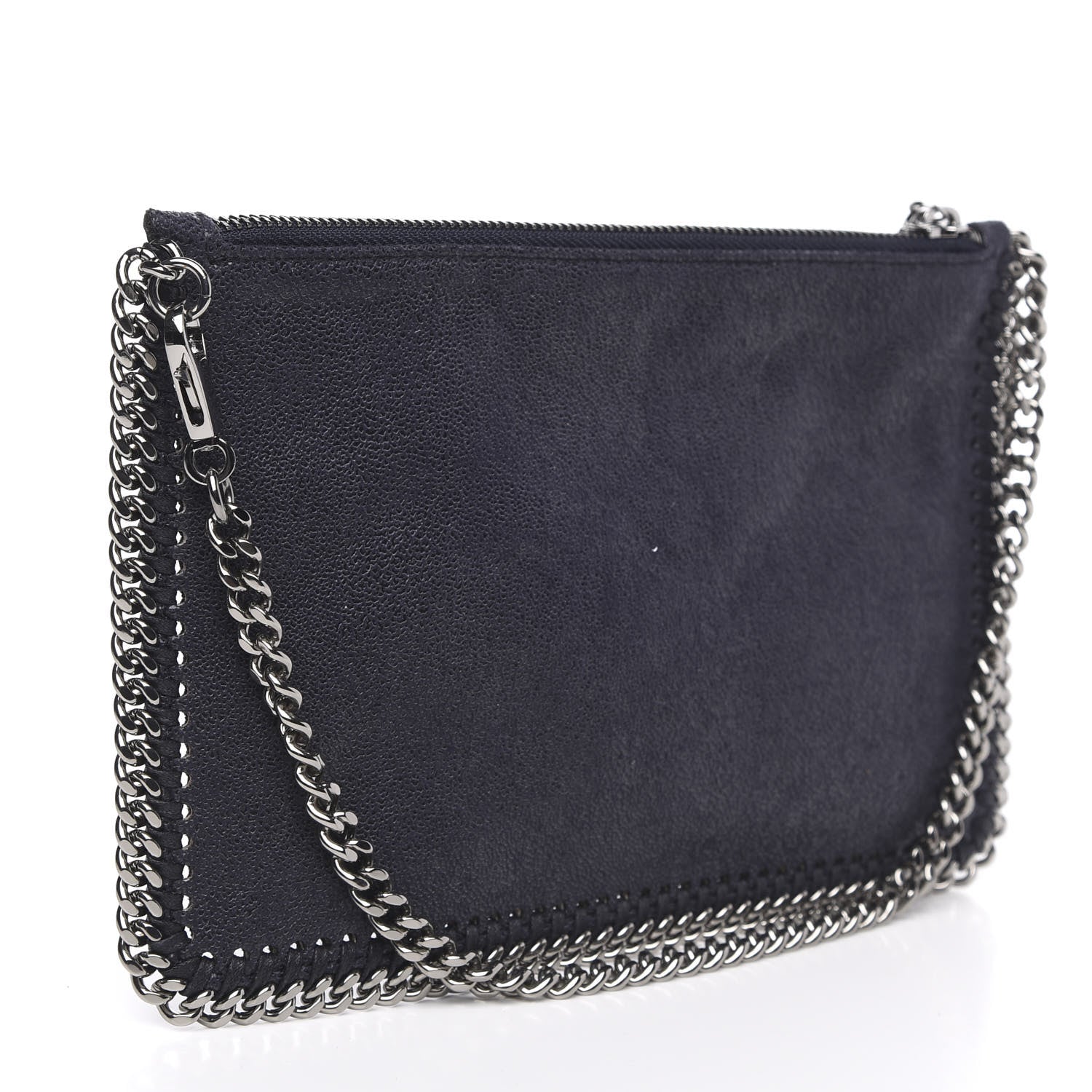 Stella McCartney Shaggy Deer Falabella Clutch Navy 3 of 8