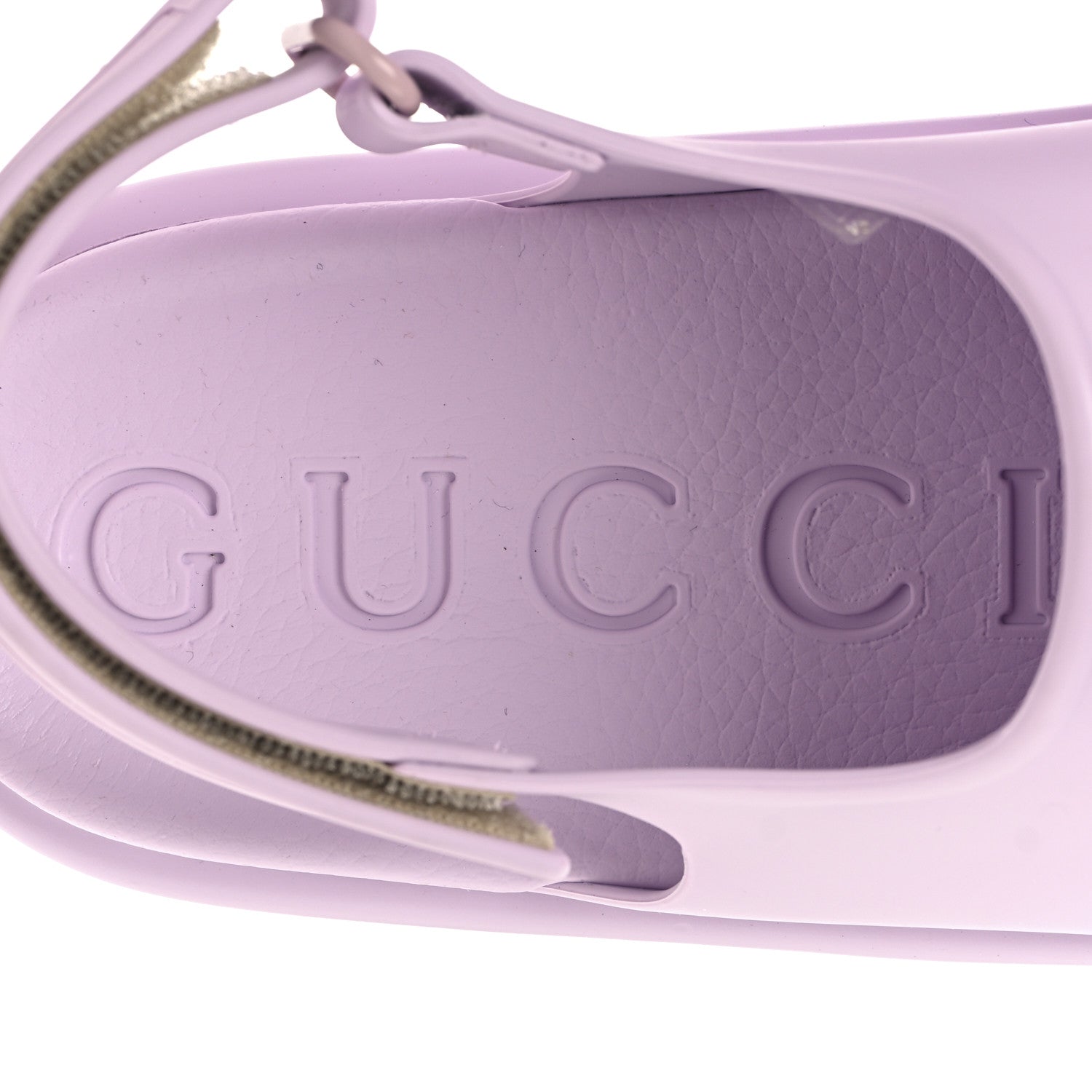 Gucci Soft Rubber Horsebit Touch Womens Strapped Sandals 36 Talc Pink 9 of 10