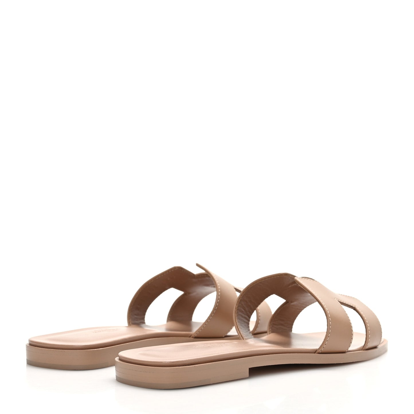 Box Calfskin Oran Sandals 37.5 Bois De Santal