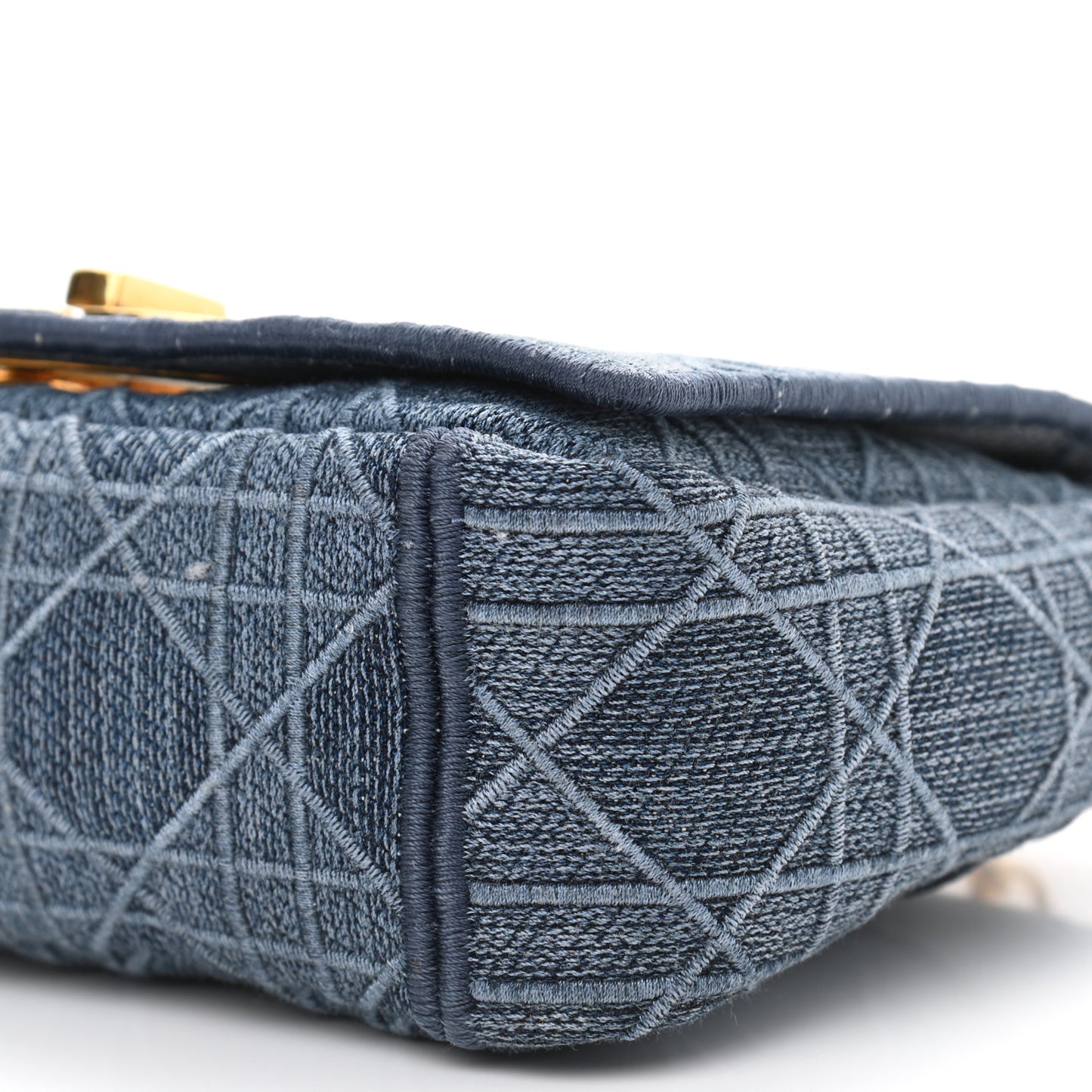 Denim Cannage Small Caro Bag Blue