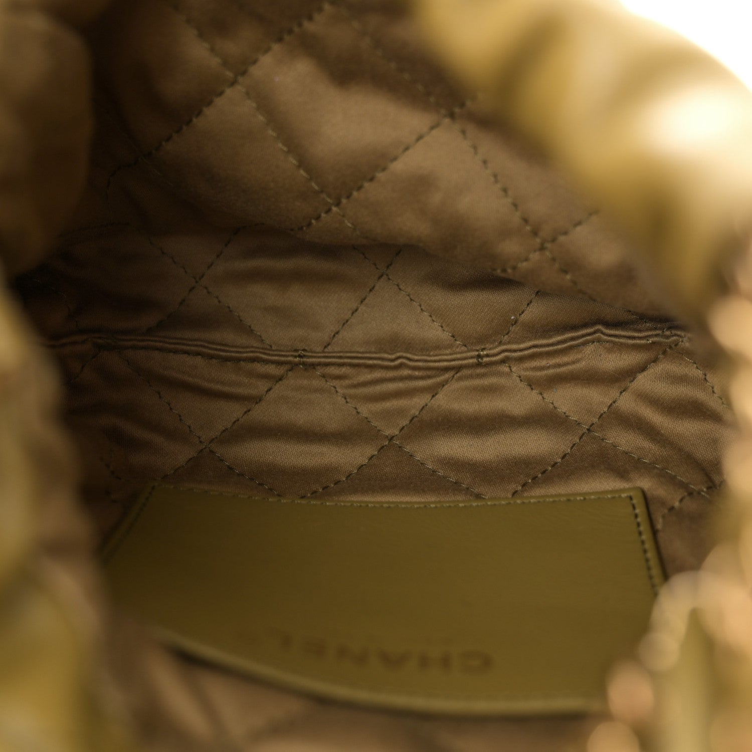 Chanel Shiny Calfskin Quilted Mini Chanel 22 Green 5 of 10