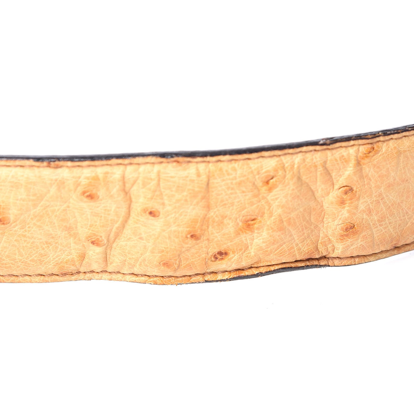 Ostrich G Buckle Belt 85 34 Tan