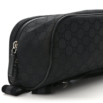 Gucci Nylon Monogram Fanny Pack Belt Bag Black 8 of 11