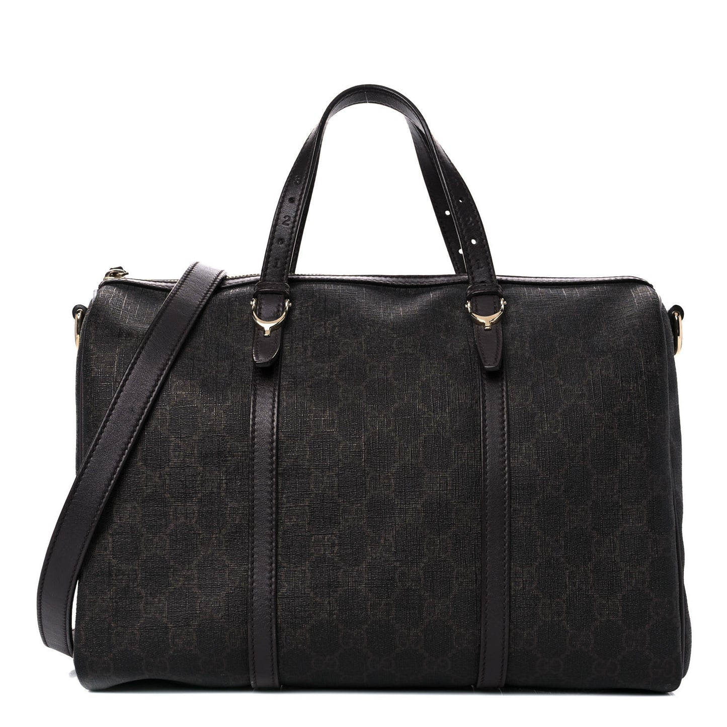 GG Supreme Monogram Medium Nice Boston Dark Brown