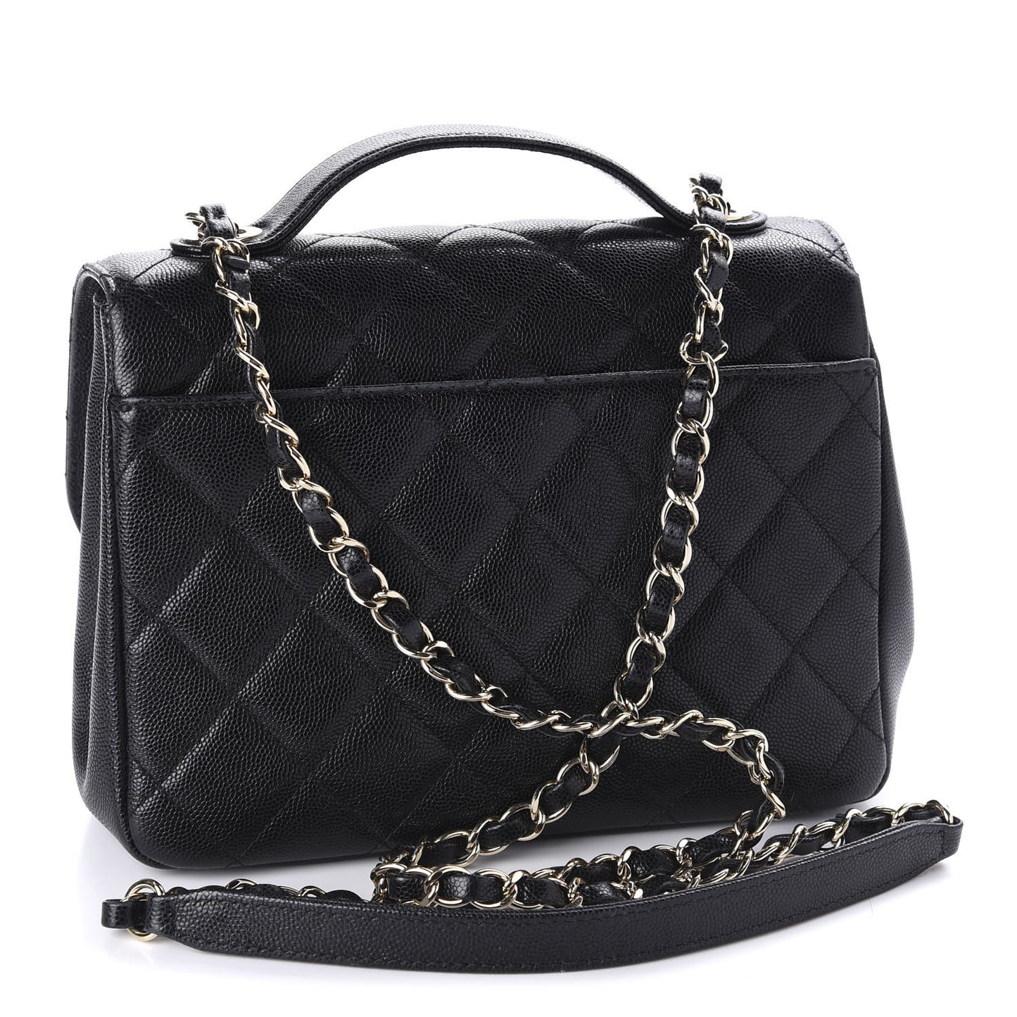Caviar Quilted Medium Business Affinity Flap Black