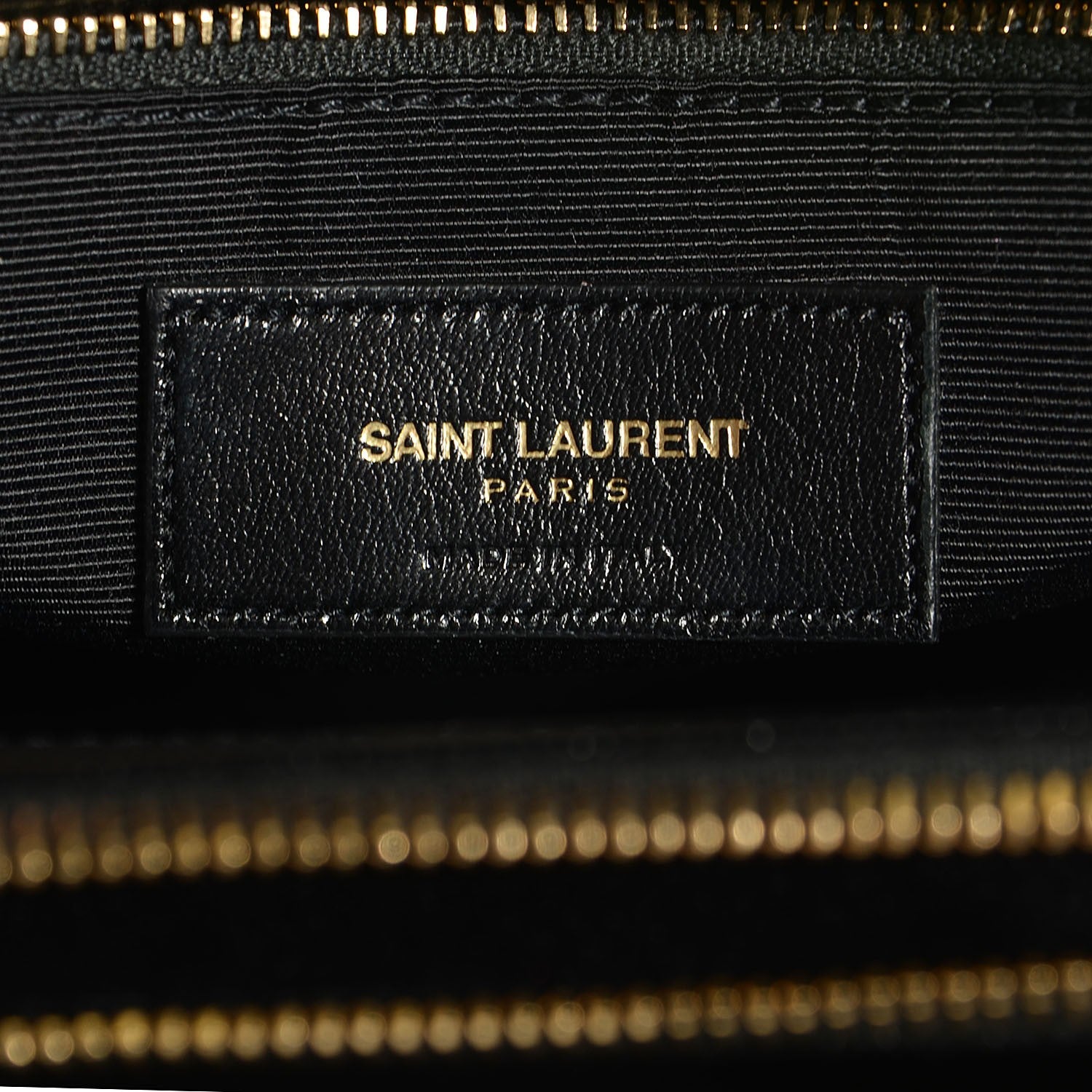 Saint Laurent Grain De Poudre Matelasse Chevron Monogram Shopping Bag Black 6 of 8