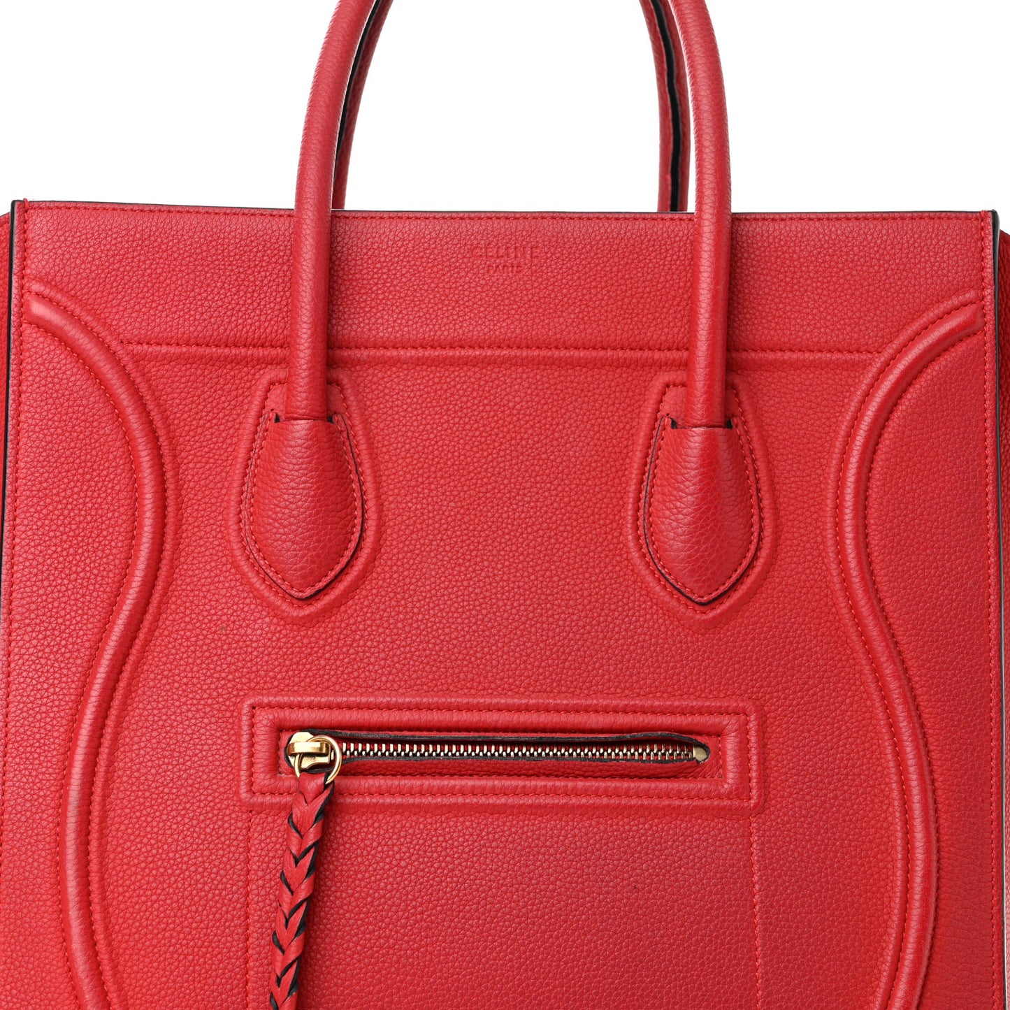 Supple Calfskin Medium Phantom Luggage Red
