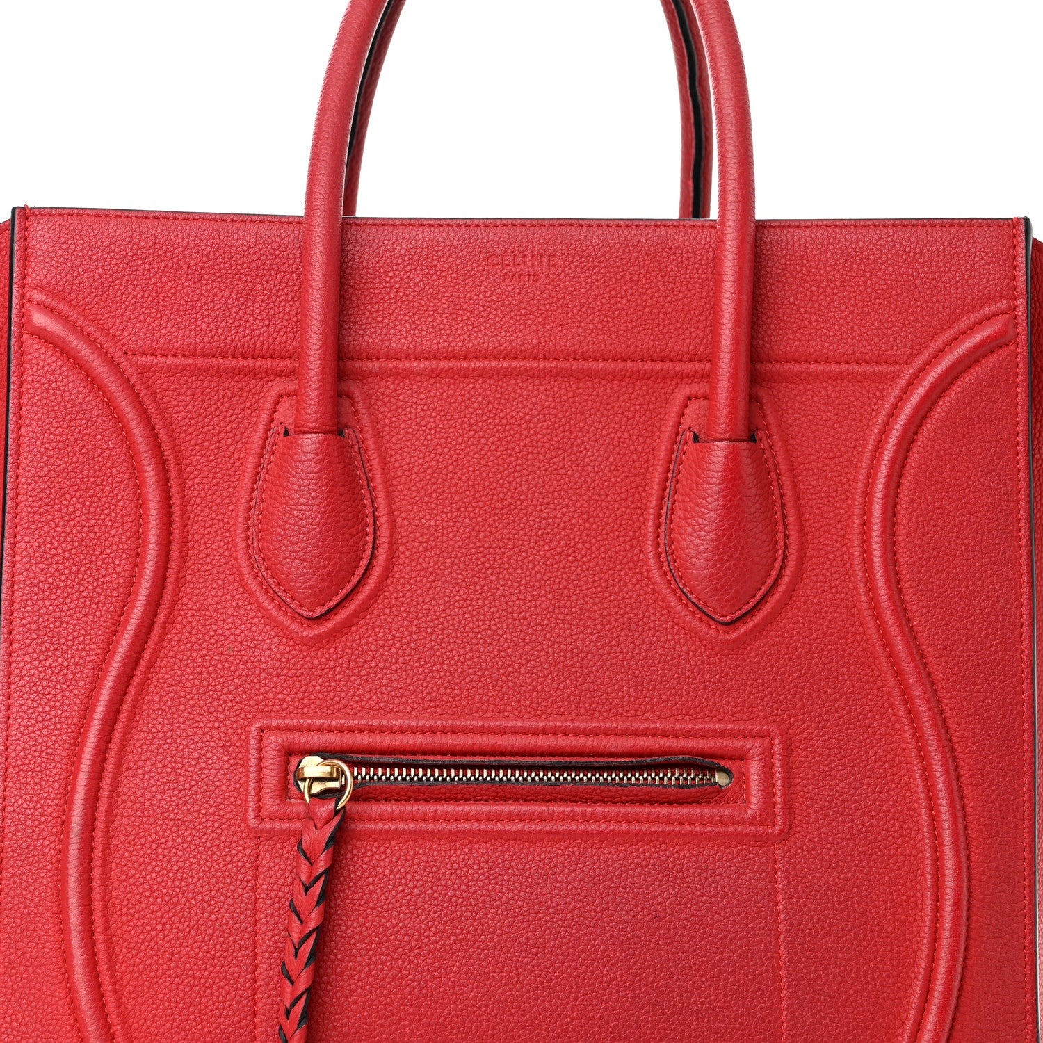 Celine Supple Calfskin Medium Phantom Luggage Red 6 of 12