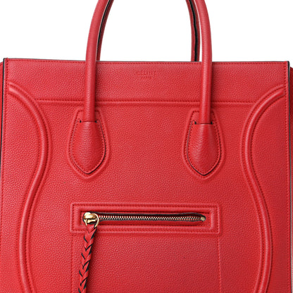 Celine Supple Calfskin Medium Phantom Luggage Red 6 of 12