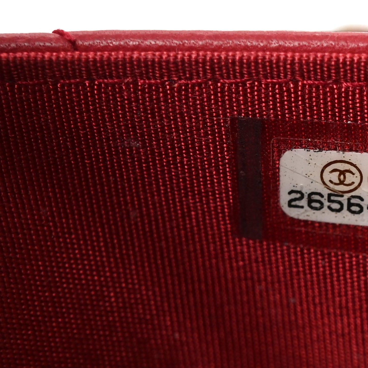 Lambskin Quilted Trendy CC Wallet On Chain WOC Red