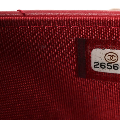 Chanel Lambskin Quilted Trendy CC Wallet On Chain WOC Red 7 of 12