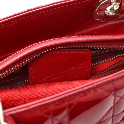 Christian Dior Patent Cannage Medium Lady Dior Red 7 of 10