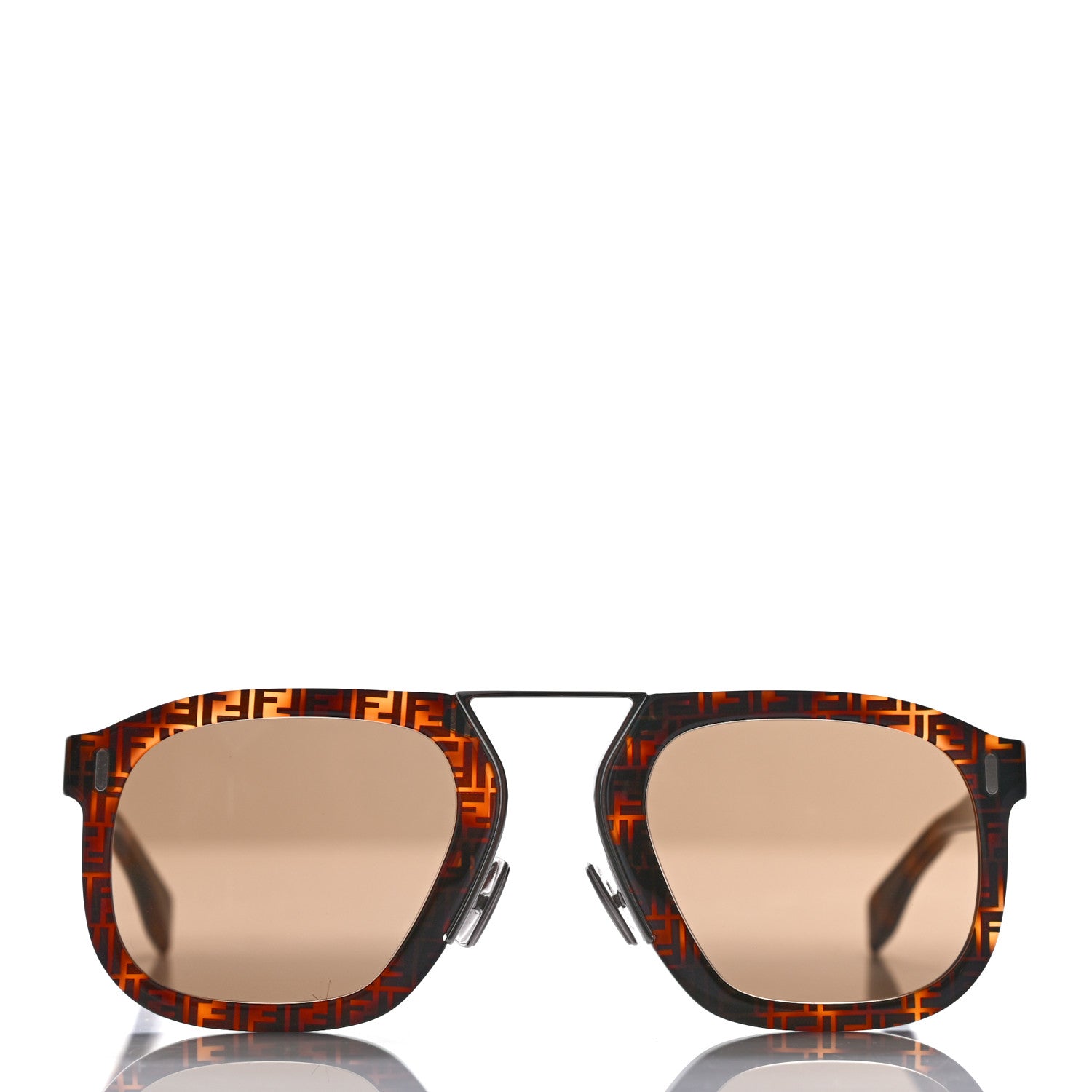 Fendi Zucca Sunglasses FF M0105/S Havana 2 of 7
