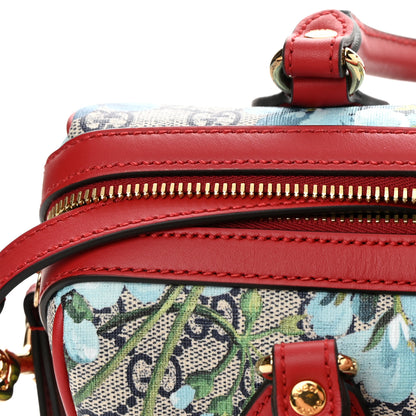 Gucci GG Supreme Monogram Blooms Small Boston Beige Blue Navy Hibiscus Red 11 of 11