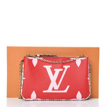 Louis Vuitton Monogram Giant Double Zip Pochette Rouge 11 of 11