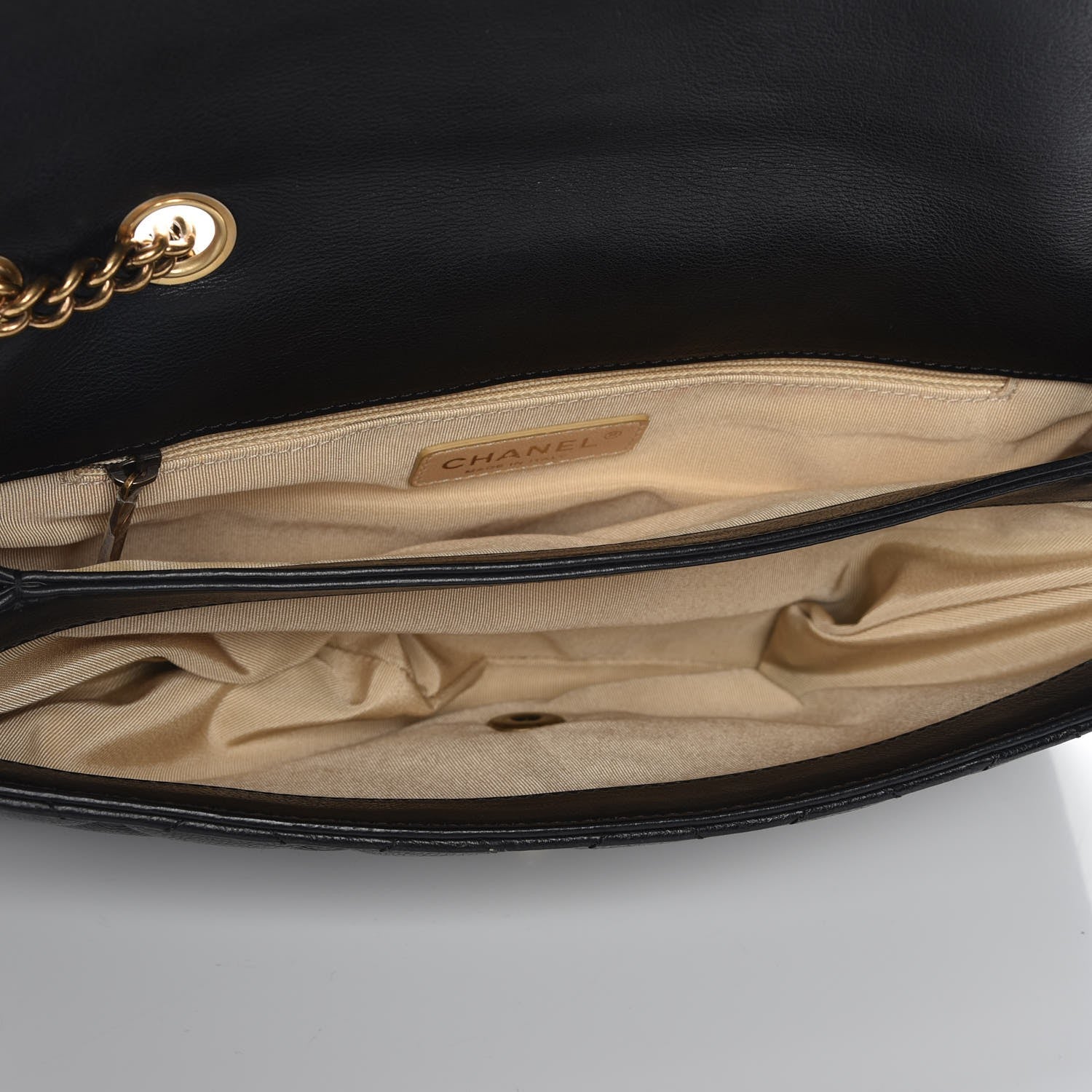 Chanel Calfskin Quilted Medium CC Crown Flap Black 5 of 7
