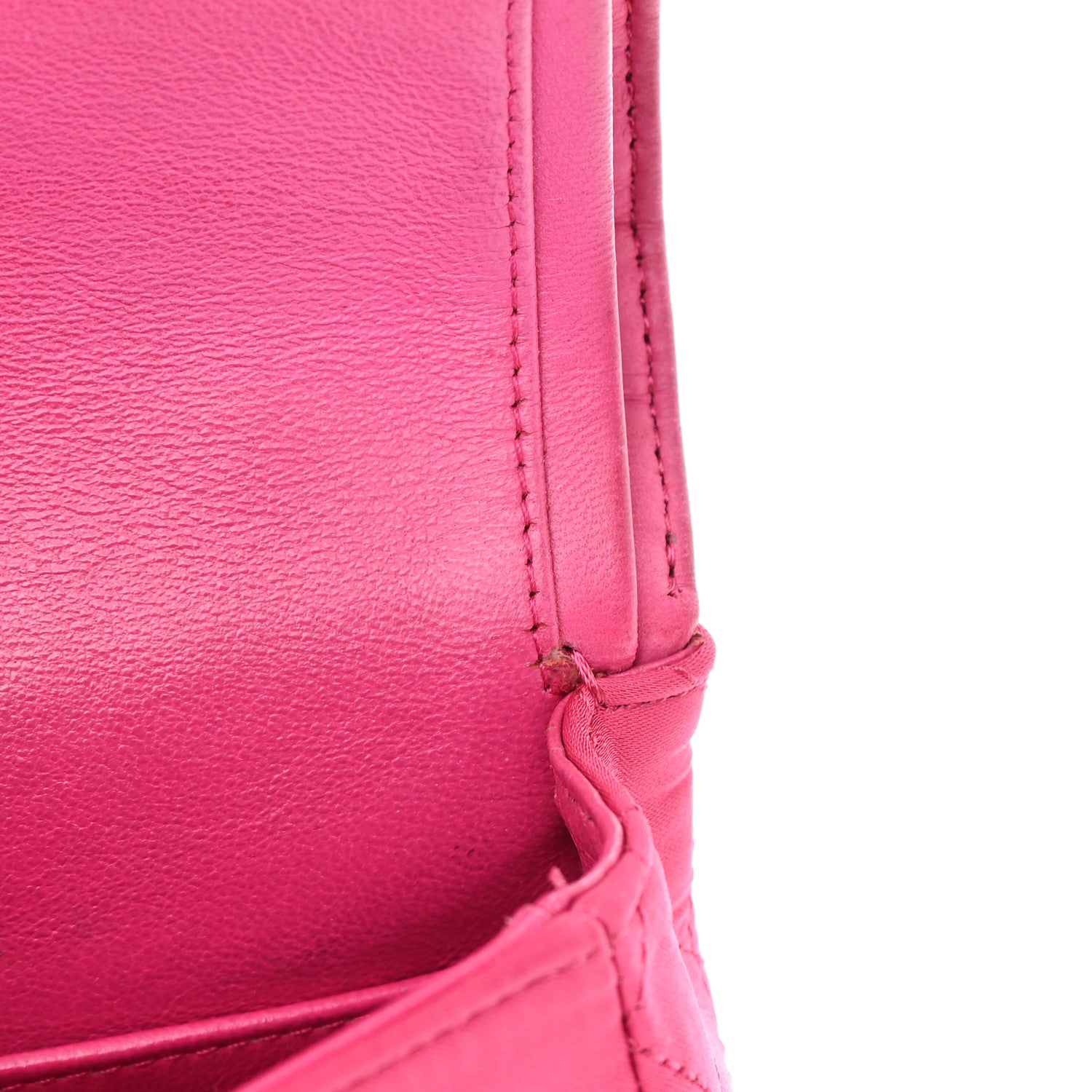Chanel Satin Quilted Medium Double Flap Fuchsia 16 of 24
