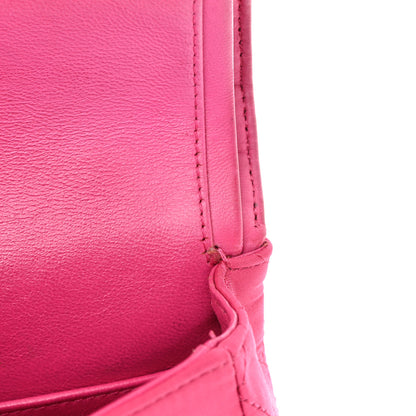 Chanel Satin Quilted Medium Double Flap Fuchsia 16 of 24