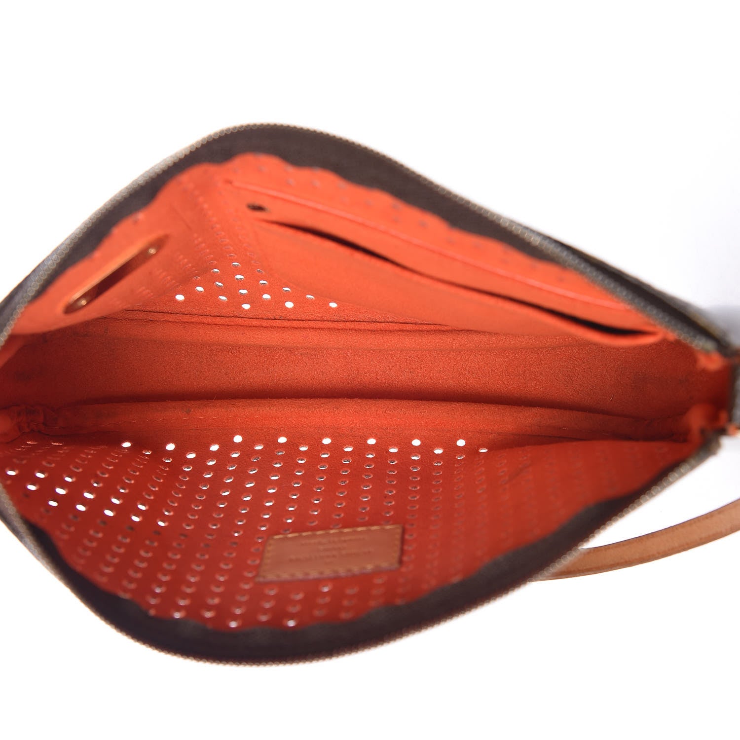 Louis Vuitton Monogram Perforated Pochette Accessories Bag Orange 5 of 10