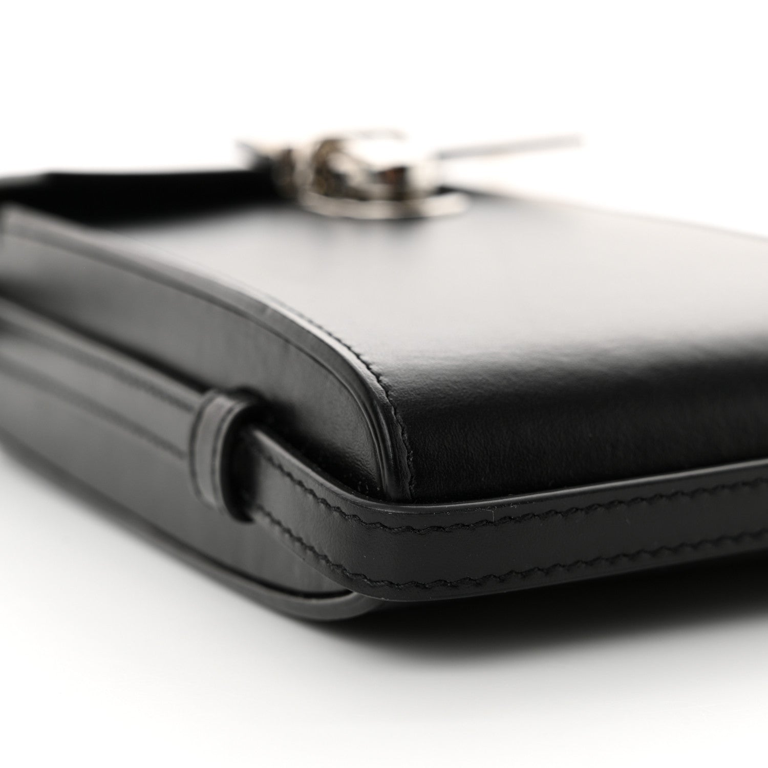 Saint Laurent Calfskin Phone Holder Crossbody Black 8 of 11