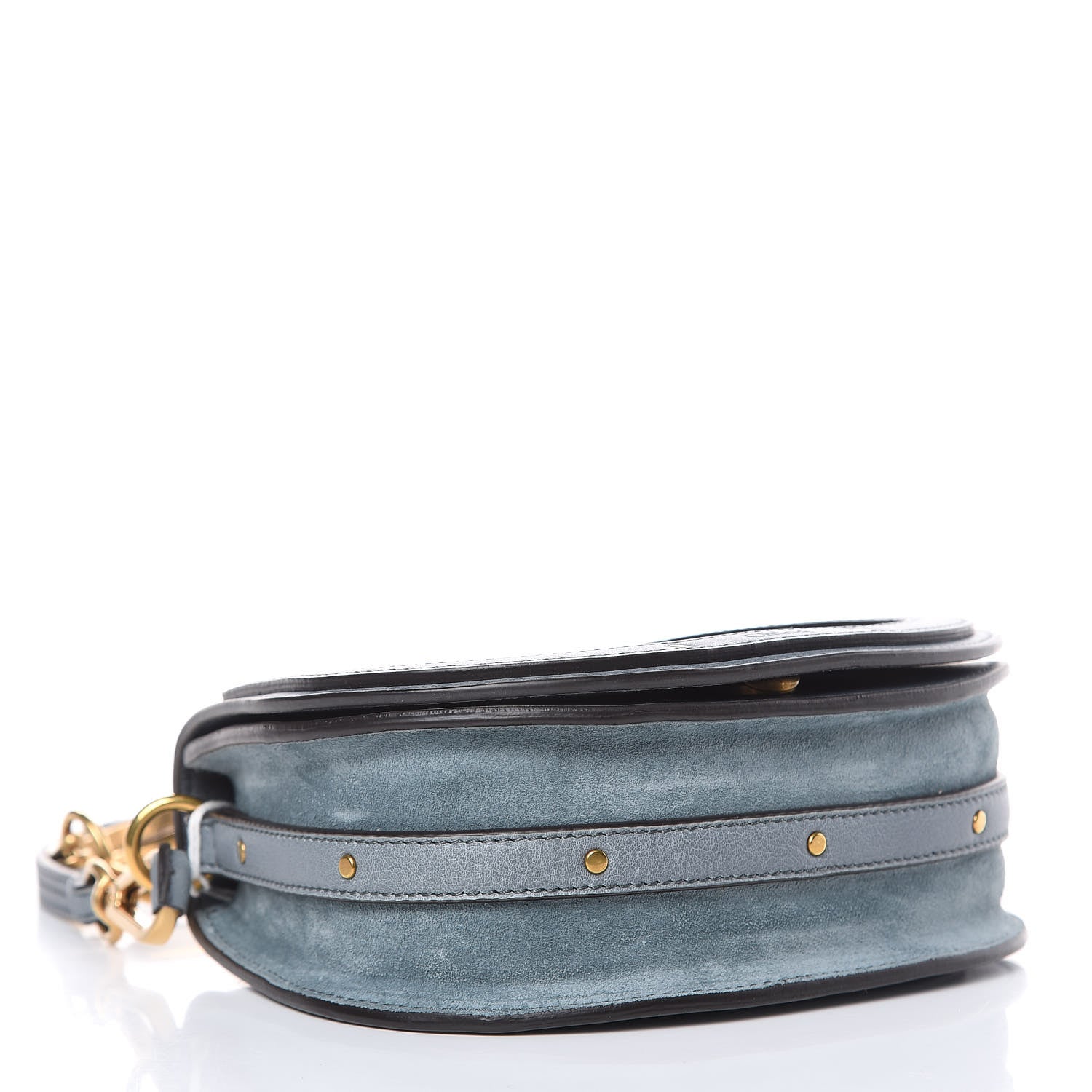 Chloe Calfskin Suede Small Nile Bracelet Bag Cloudy Blue 4 of 9
