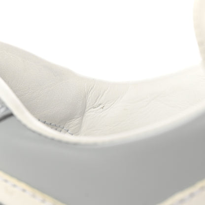 Prada Vitello Sport Spazzolato Rois Triangle Logo Womens Downtown Low Top 30mm Sneakers 37.5 White Fiordaliso 15 of 18