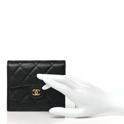 Chanel Caviar Quilted Compact Flap Wallet Black 2 of 9
