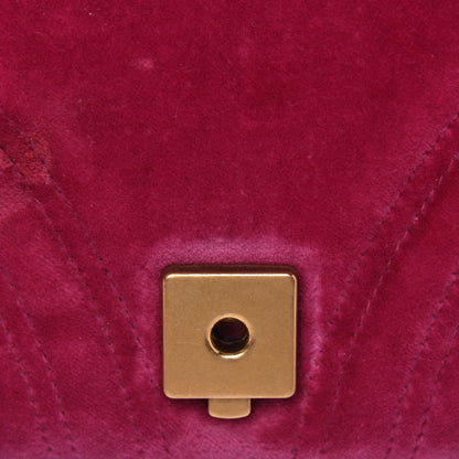 Gucci Velvet Matelasse Small GG Marmont Shoulder Bag Light Raspberry Rose 11 of 20