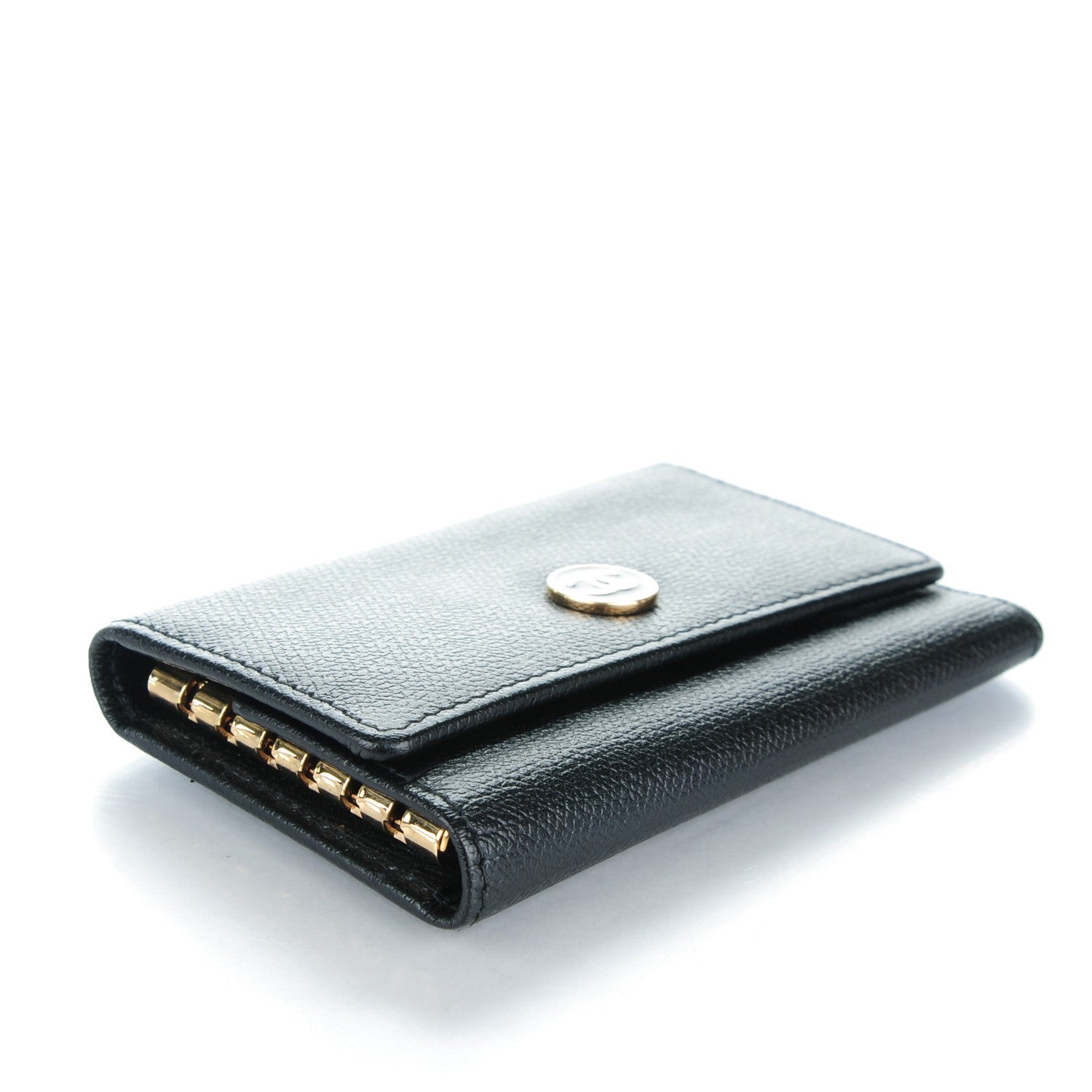 Chanel Grained Calfskin CC Button 6 Key Holder Black 4 of 7