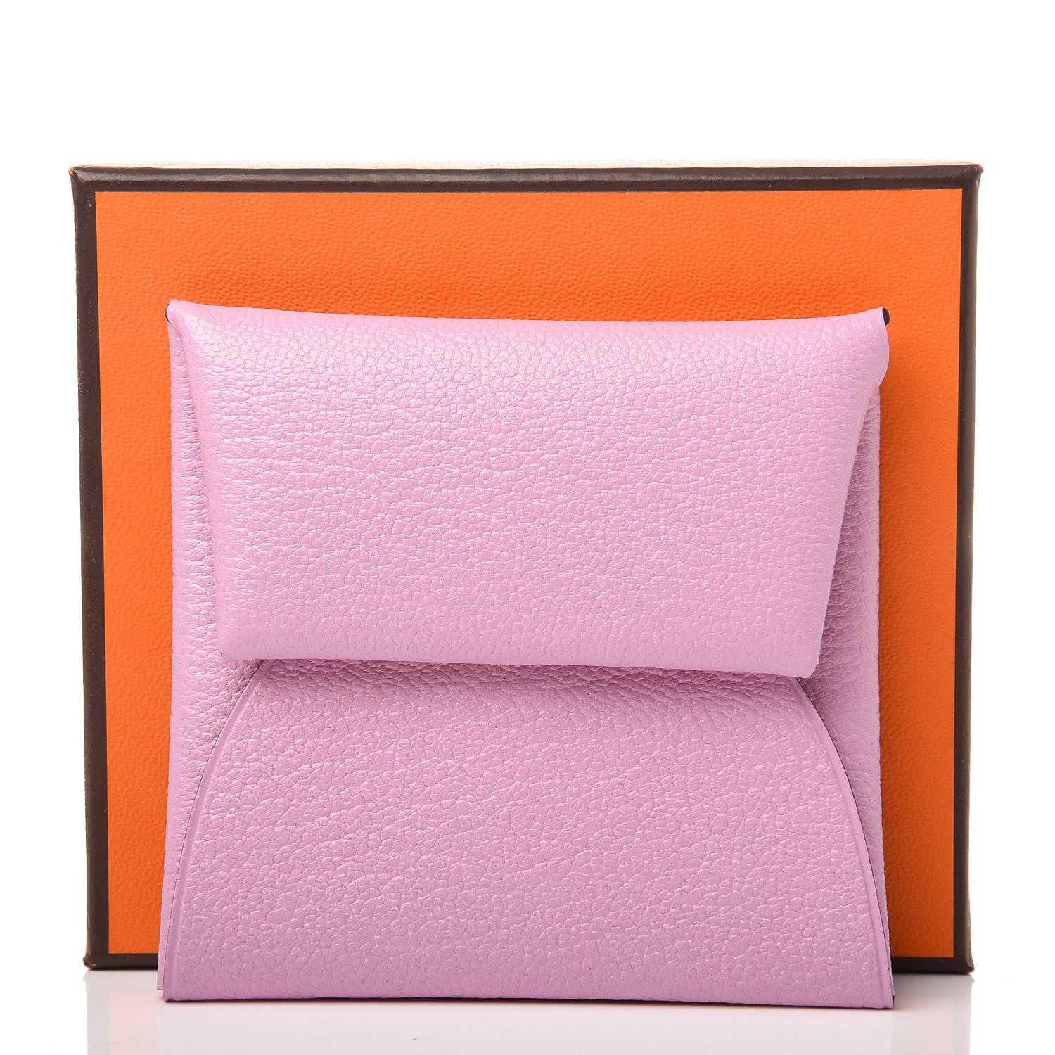 Hermes Chevre Mysore Bastia Coin Purse Mauve Sylvestre 10 of 10