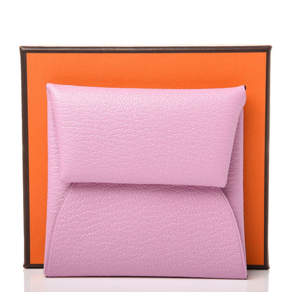 Hermes Chevre Mysore Bastia Coin Purse Mauve Sylvestre 10 of 10